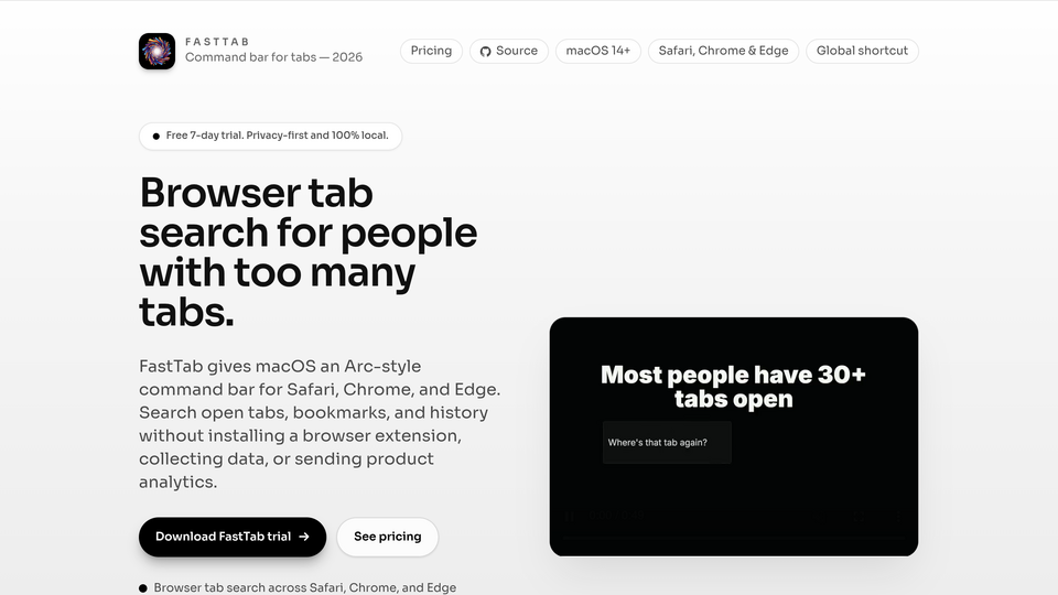 Screenshot of Fast Tab