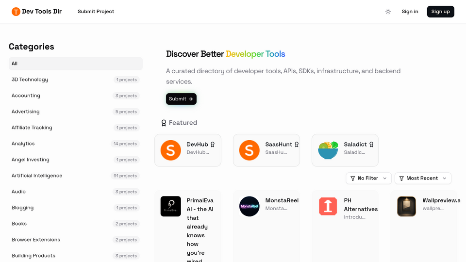 Screenshot of DevToolsDir