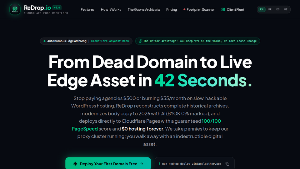 Screenshot of ReDrop