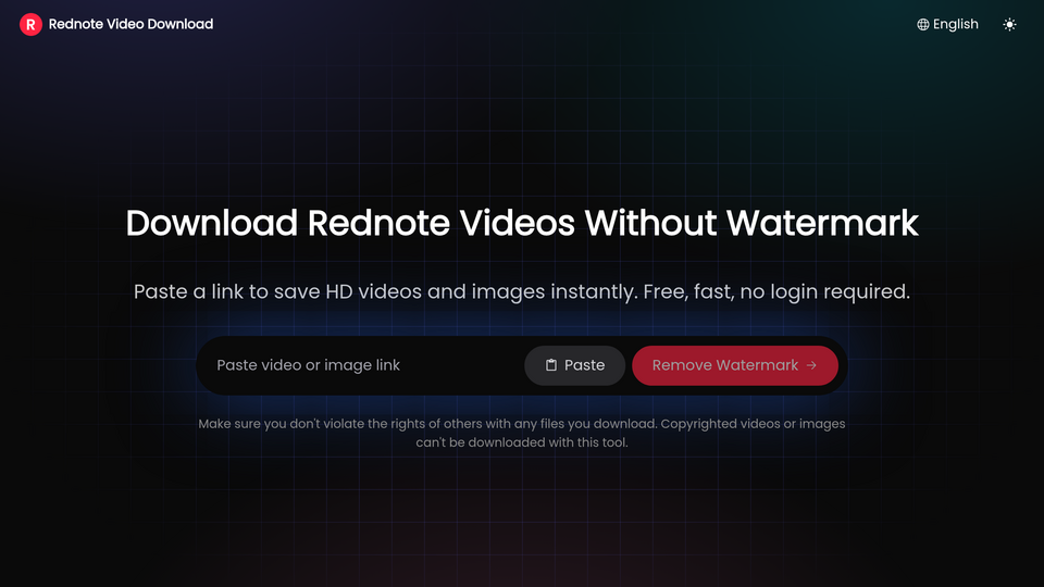 Screenshot of Rednote Video Download