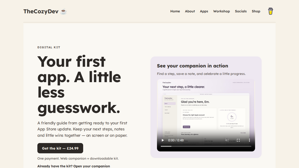 Screenshot of Ship Your First App Kit