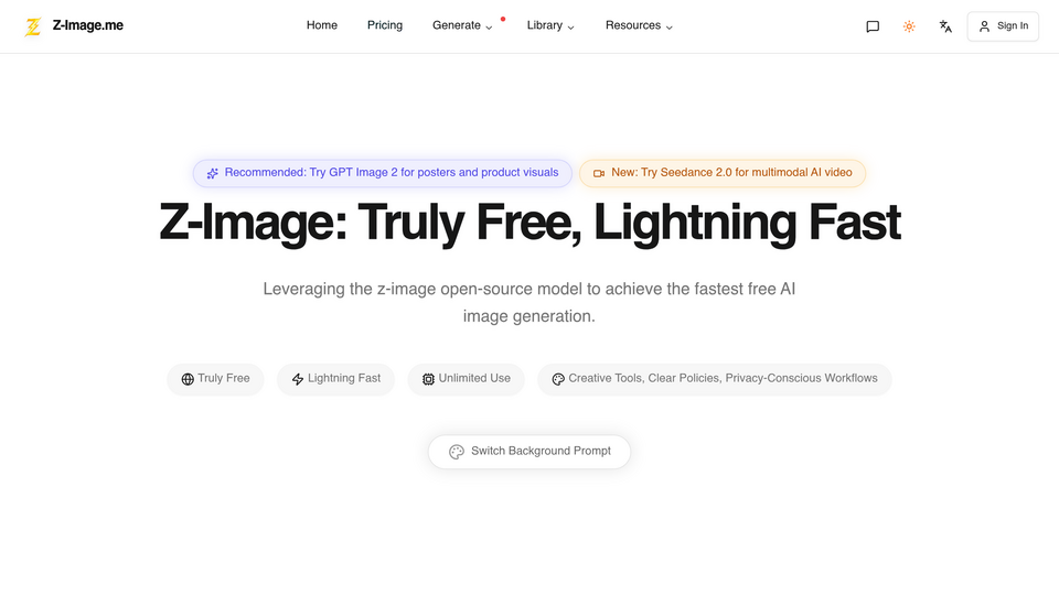 Screenshot of z-image me