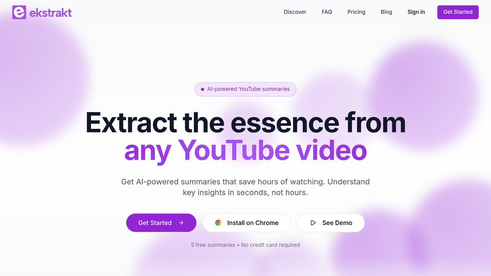 Screenshot of ekstrakt