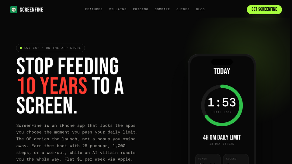 Screenshot of ScreenFine