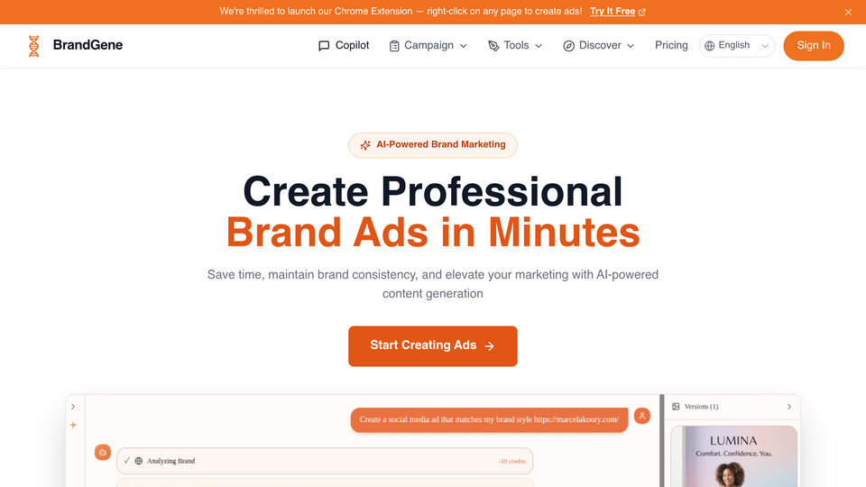 Screenshot of BrandGene