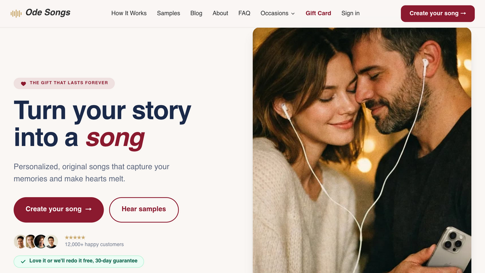 Screenshot of Ode Songs
