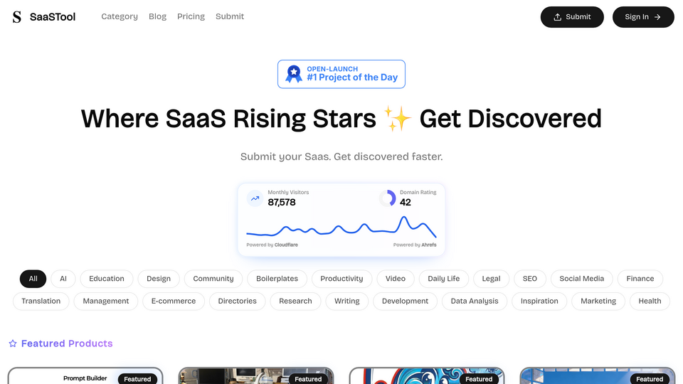 Screenshot of SaaSTool - SaaS Hub