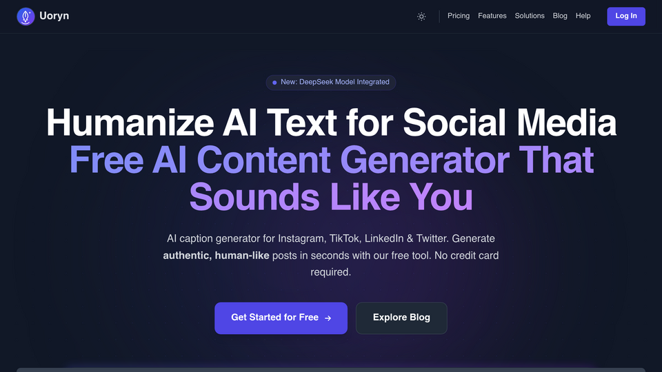 Screenshot of Social Media Post Gen