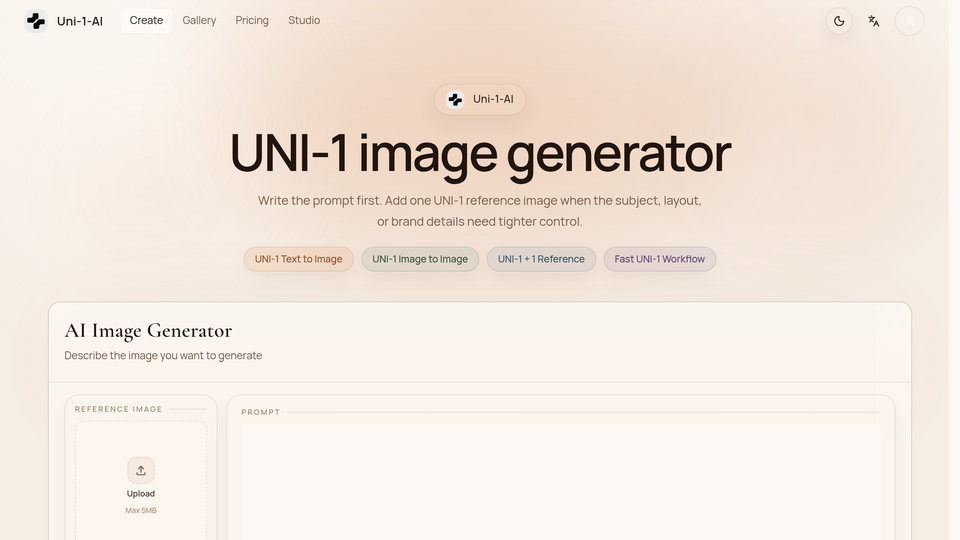 Screenshot of UNI-1