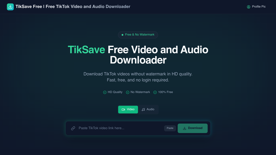 Screenshot of Tiksave