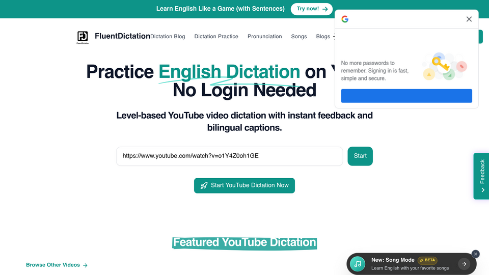 Screenshot of FluentDictation