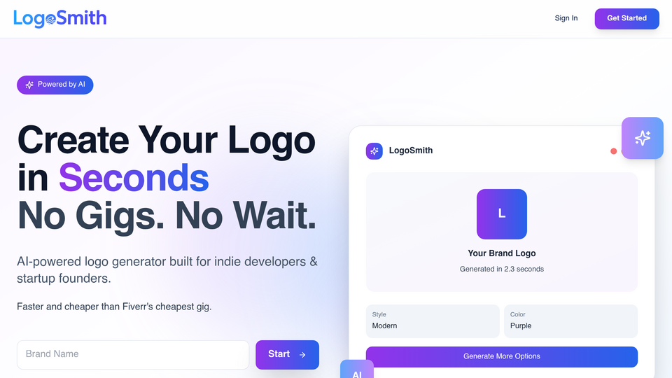 Screenshot of LogoSmith