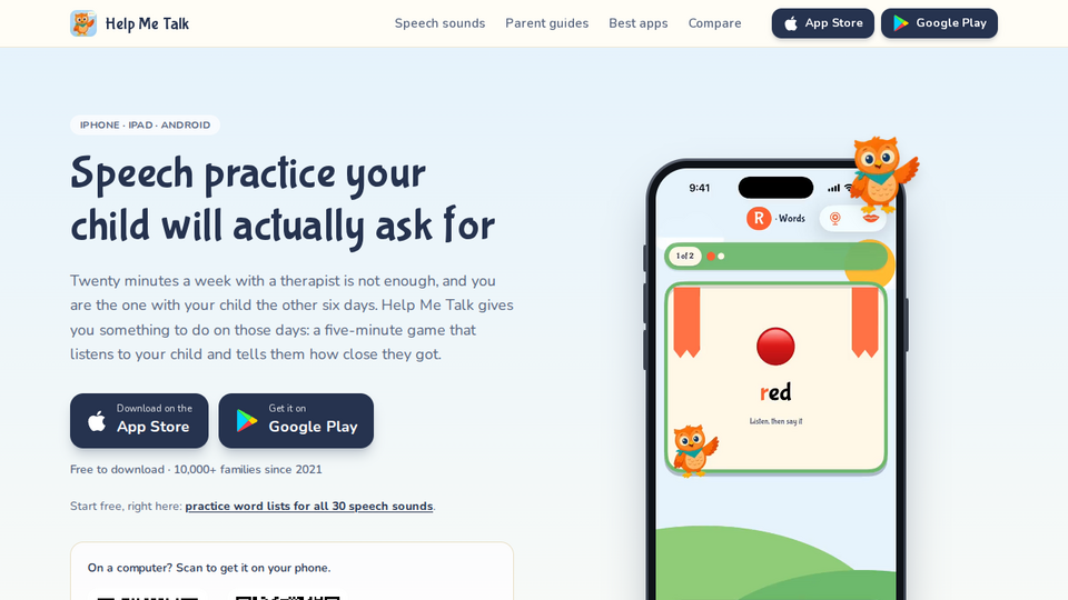 Screenshot of Help Me Talk