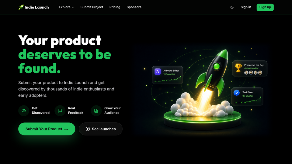 Screenshot of Indie Launch