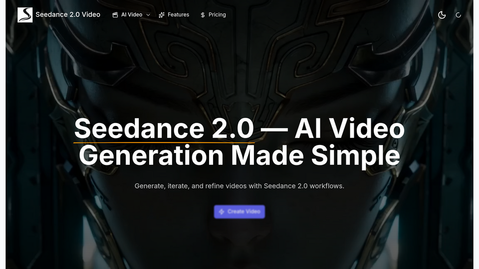 Screenshot of Seedance 2.0 AI Video