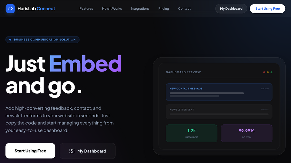 Screenshot of HarisLab Connect