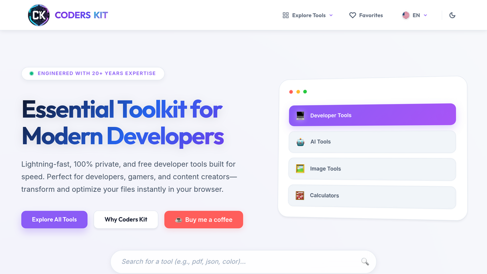 Screenshot of Coders Kit