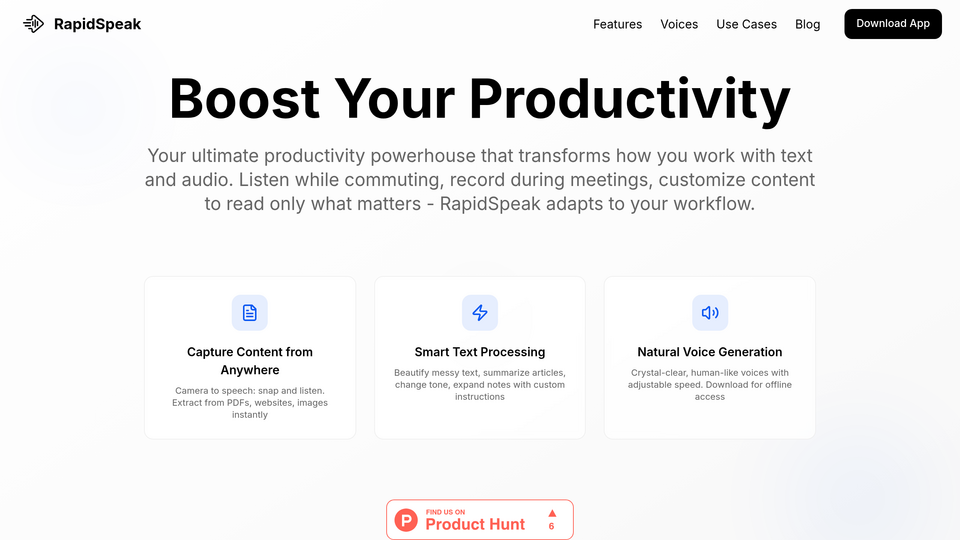 Screenshot of RapidSpeak