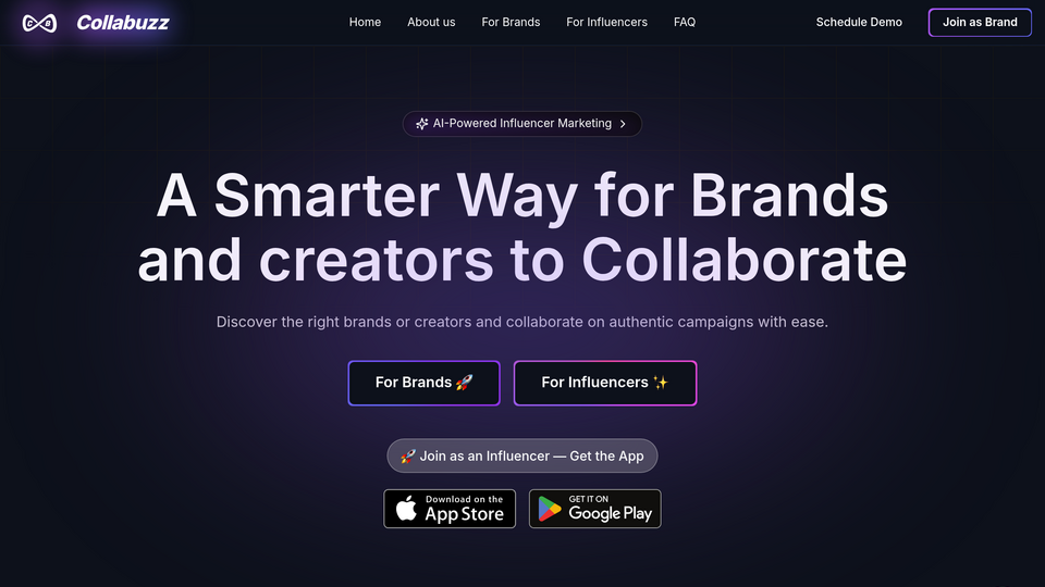 Screenshot of Collabuzz