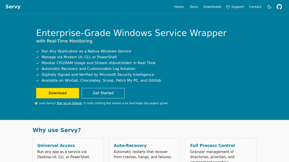 Screenshot of Servy