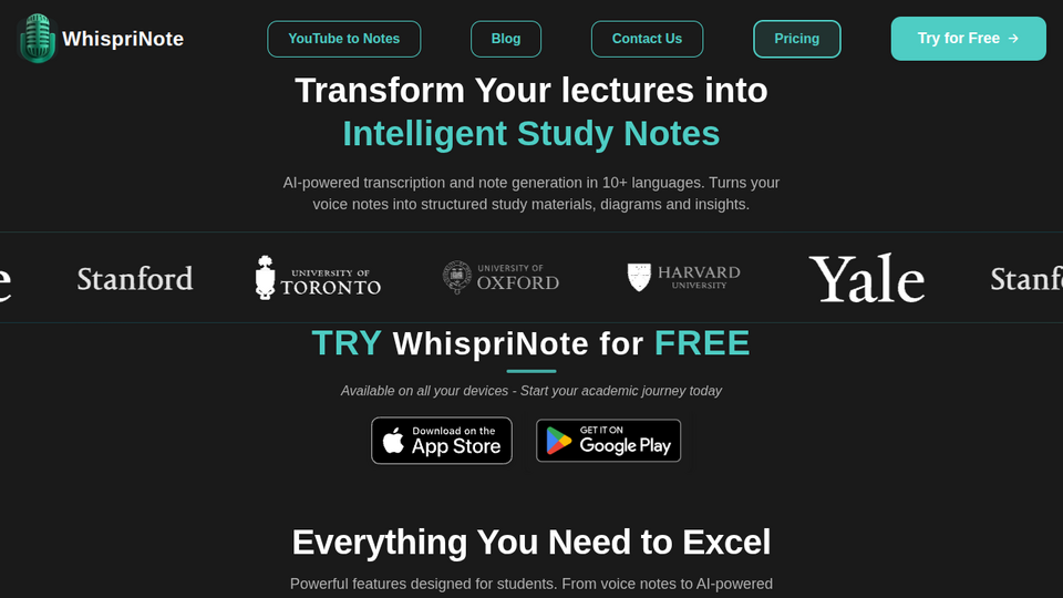 Screenshot of WhispriNote