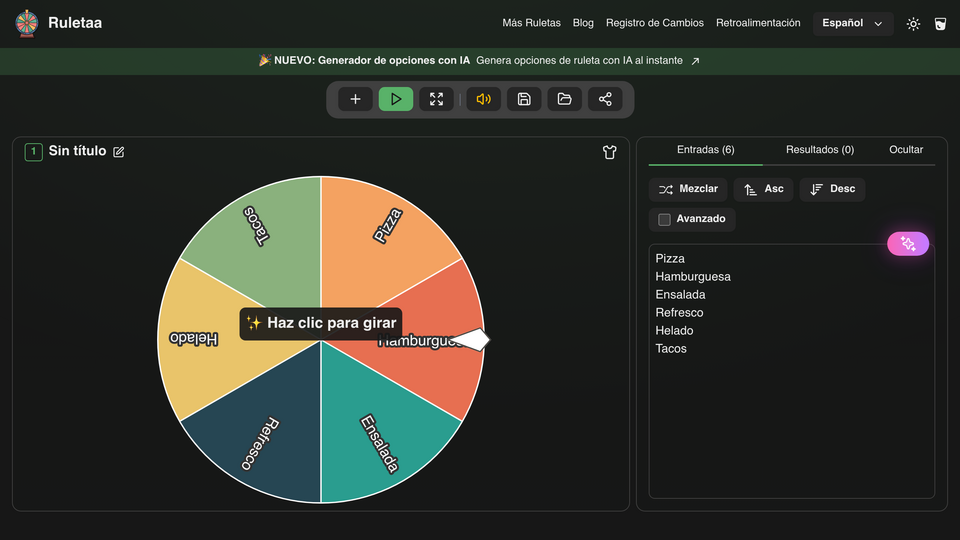 Screenshot of Ruletaa