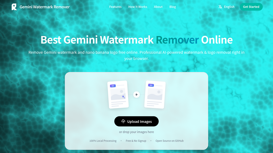 Screenshot of gemini watermark remover