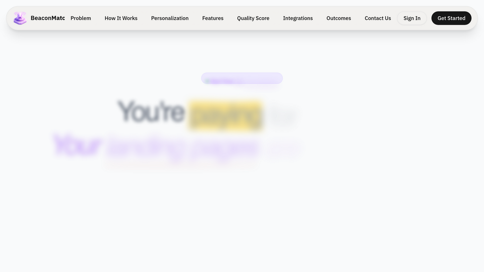 Screenshot of BeaconMatch