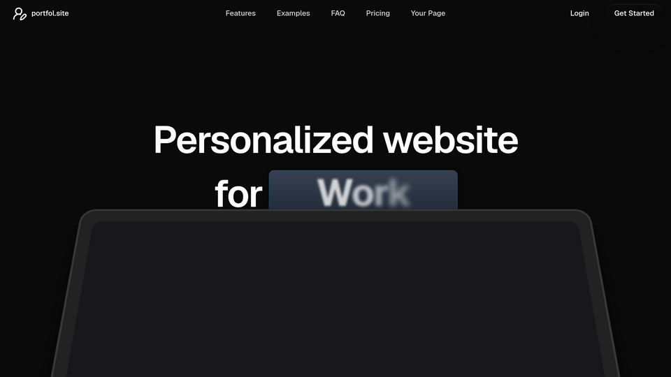 Screenshot of Portfol