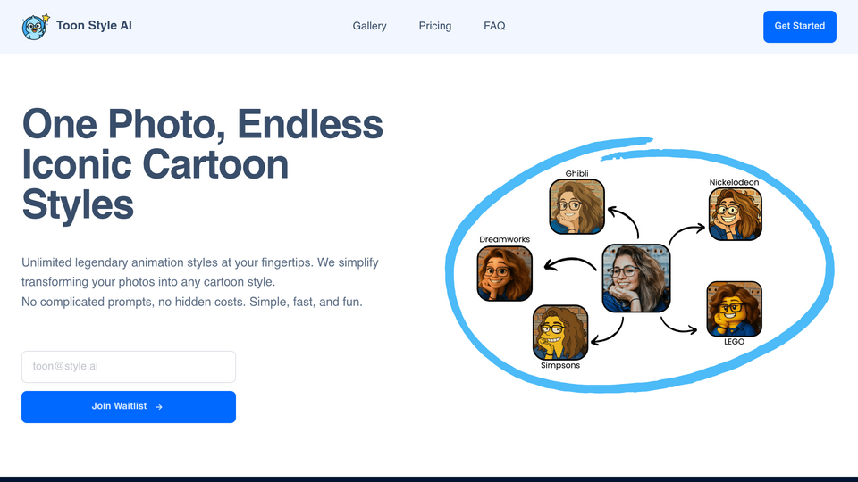 Screenshot of Toon Style AI
