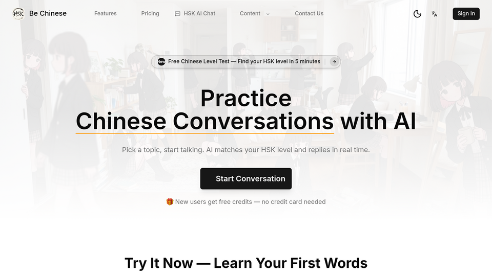 Screenshot of Learning Chinese