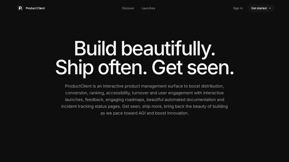 Screenshot of ProductClient