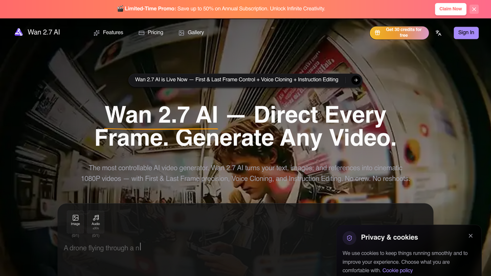 Screenshot of Wan 2.7