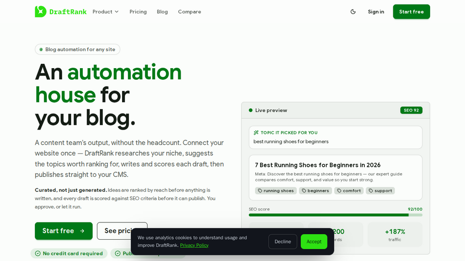 Screenshot of DraftRank
