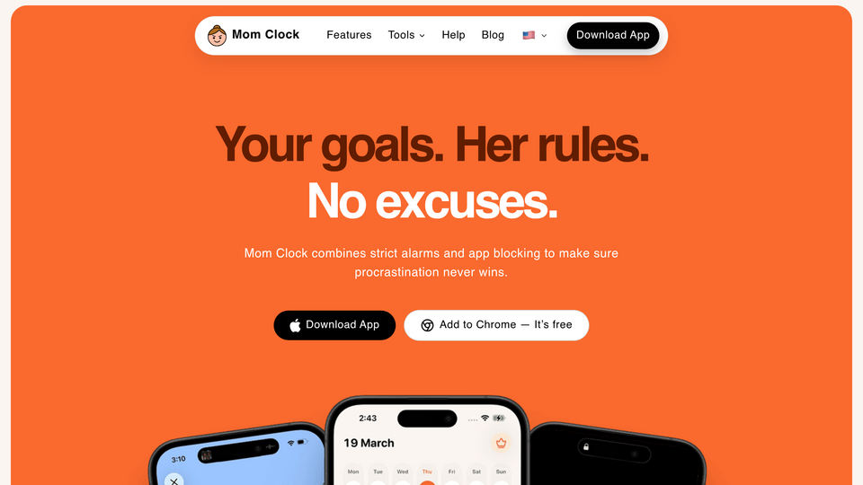 Screenshot of Mom Clock