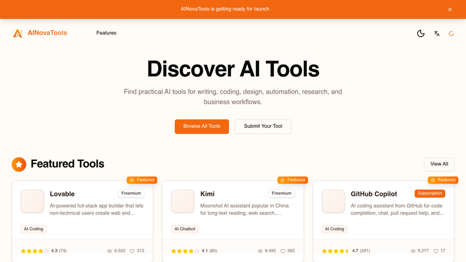 Screenshot of AINovaTools