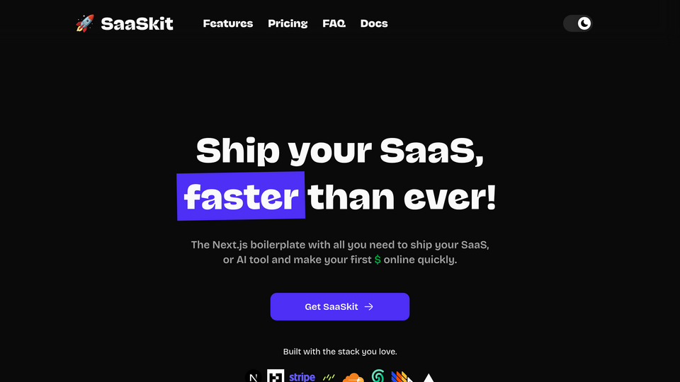 Screenshot of SaaSkit