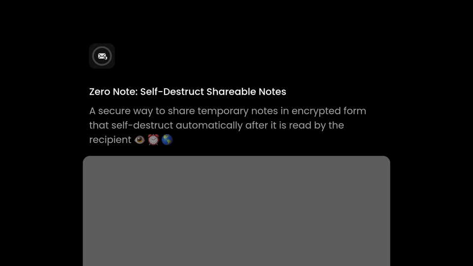 Screenshot of Zero Note