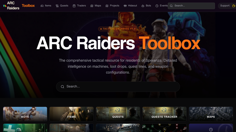 Screenshot of Arc Raiders Toolbox