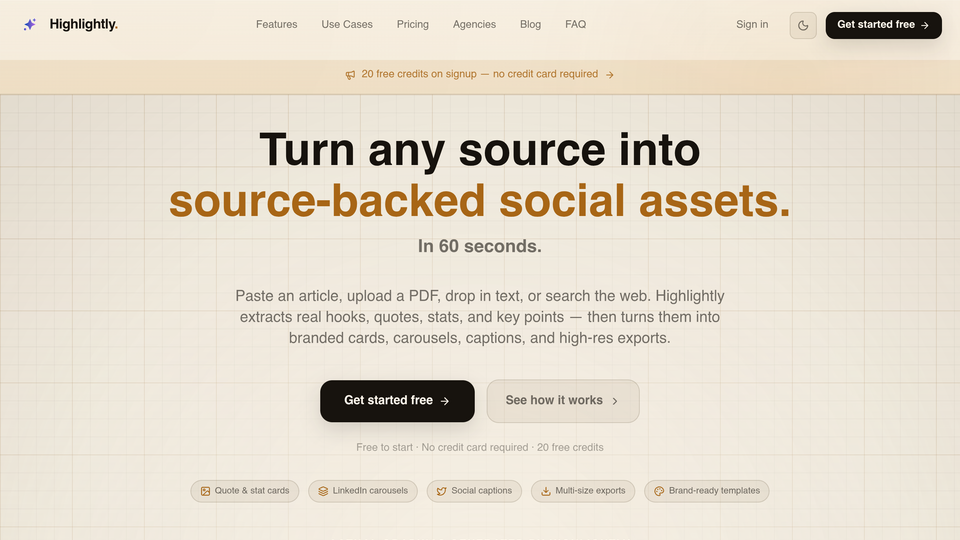 Screenshot of Highlightly Studio