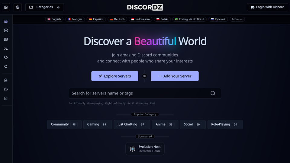 Screenshot of Discordz