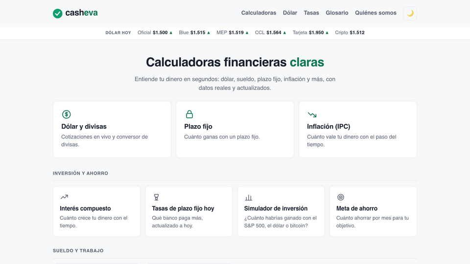 Screenshot of Casheva