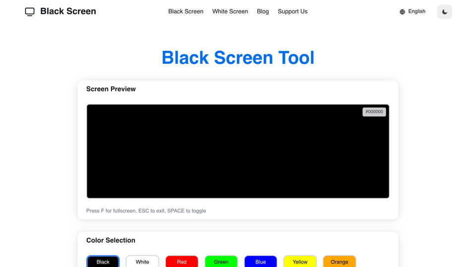 Screenshot of Black Screen
