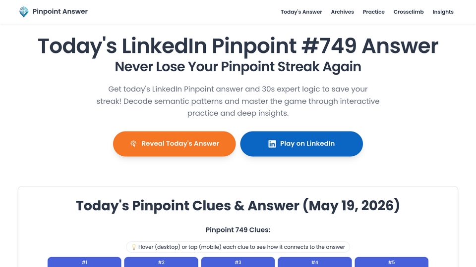 Screenshot of Pinpoint Solver