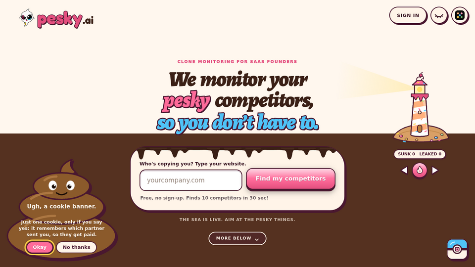 Screenshot of Pesky