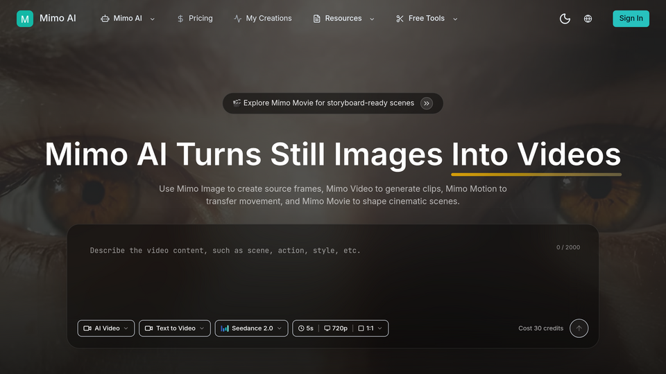 Screenshot of Mimo AI