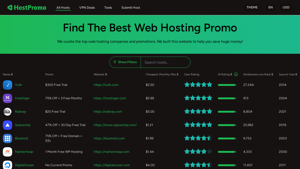 Screenshot of Host.Promo
