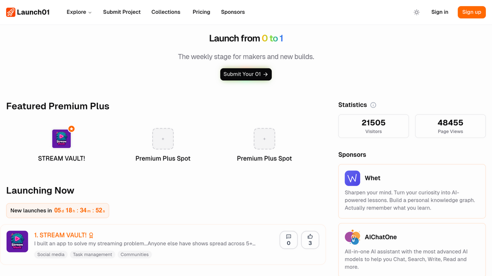 Screenshot of launch01