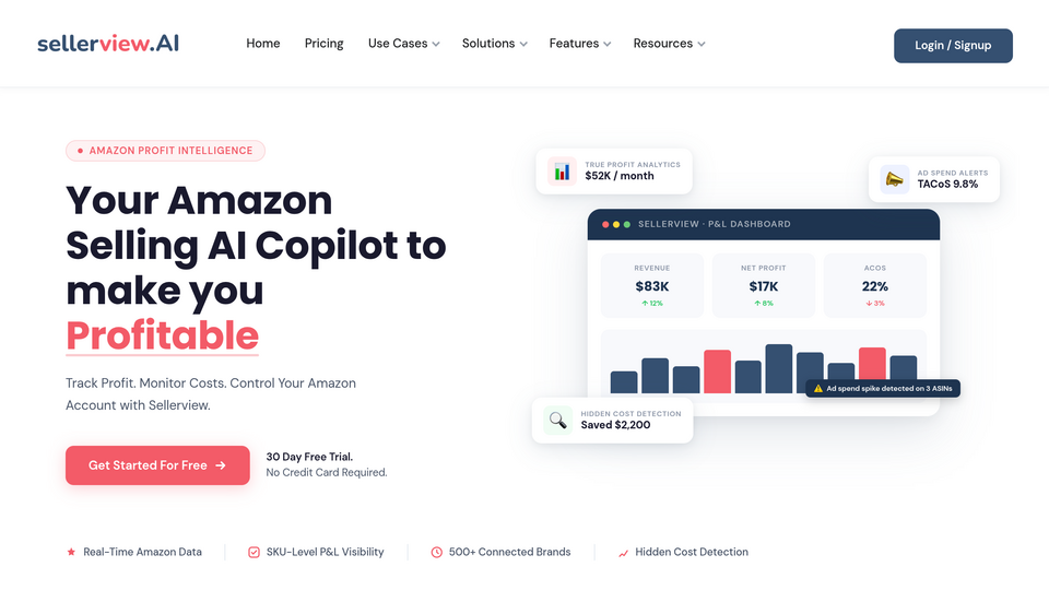 Screenshot of Sellerview.ai