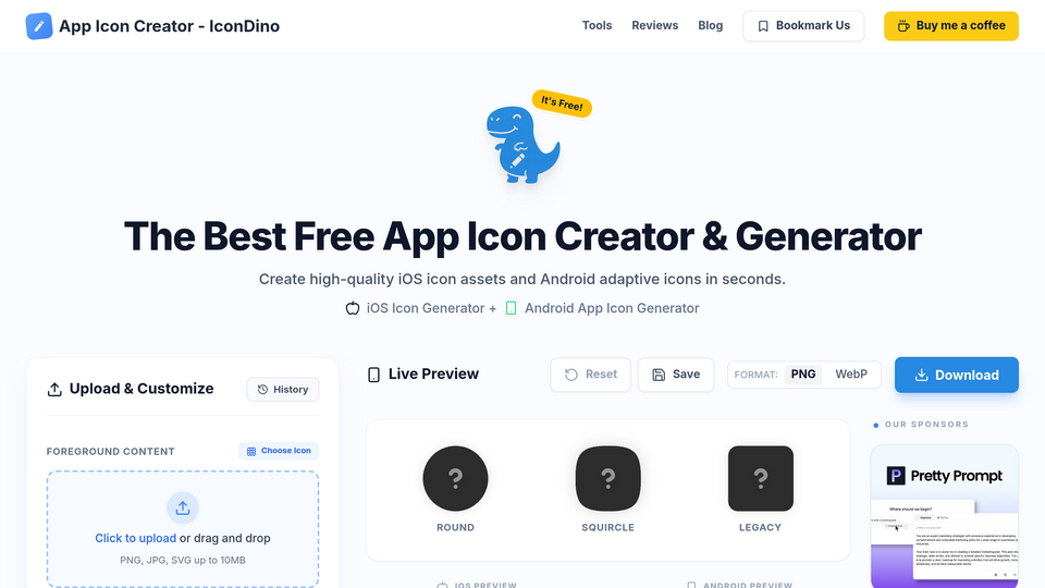 Screenshot of IconDino